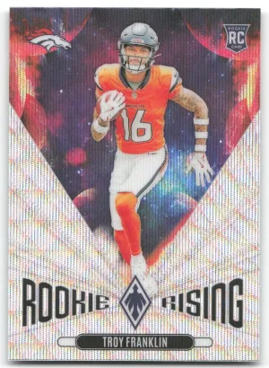 Troy Franklin Rookie 2024 Panini Phoenix Rookie Rising Wave Denver Broncos