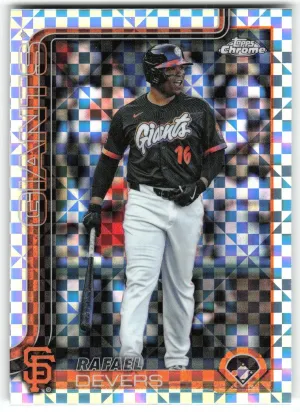 Rafael Devers 2025 Topps Chrome Update X-Fractors San Francisco Giants