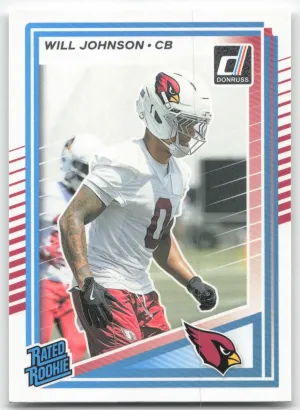 Will Johnson Rookie 2025 Donruss Arizona Cardinals