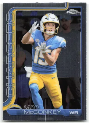 Ladd McConkey 2025 Topps Chrome Los Angeles Chargers