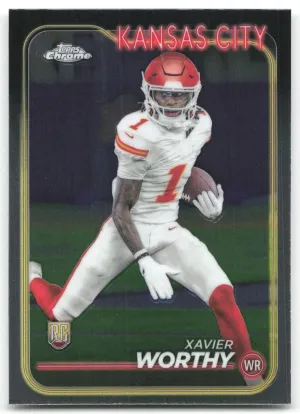 Xavier Worthy RC 2024 Topps Chrome Kansas City Chiefs