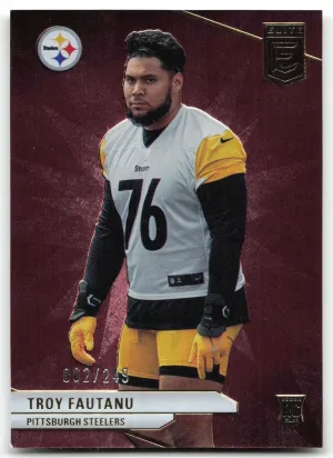 Troy Fautanu Rookie 2024 Donruss Elite Maroon #/249 Pittsburgh Steelers