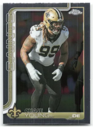Chase Young 2025 Topps Chrome New Orleans Saints
