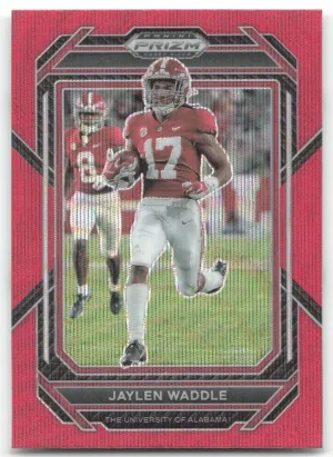 Jaylen Waddle 2023 Panini Prizm Draft Picks Prizms Ruby Wave Alabama Tide