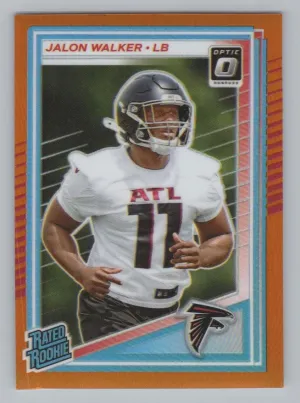 Jalon Walker Rookie 2025 Donruss Optic Orange #/299 Atlanta Falcons