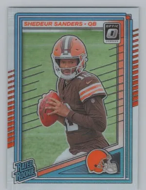Shedeur Sanders RC 2025 Donruss Optic Browns