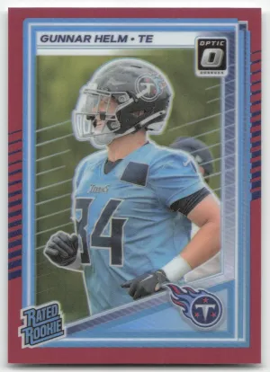 Gunnar Helm RC 2025 Donruss Optic Red #/149 Tennessee Titans