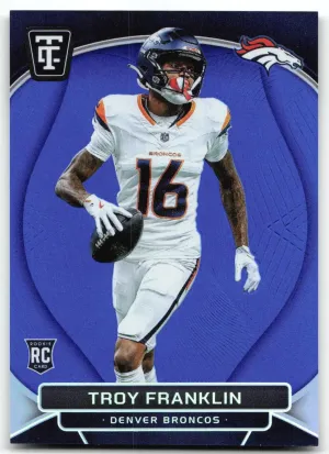 Troy Franklin Rookie 2024 Panini Totally Certified Mirror Platinum Blue #/149