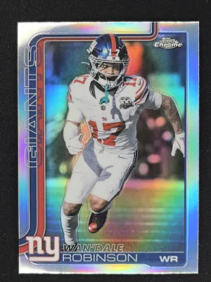 Wan'Dale Robinson 2025 Topps Chrome Refractor New York Giants