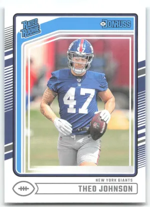 Theo Johnson Rookie 2024 Donruss New York Giants