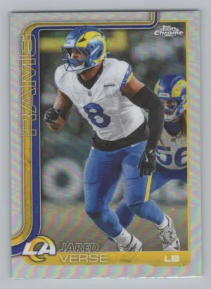 Jared Verse 2025 Topps Chrome Refractor Los Angeles Rams