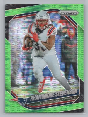 Rhamondre Stevenson 2025 Panini Prizm Neon Green Pulsar New England Patriots
