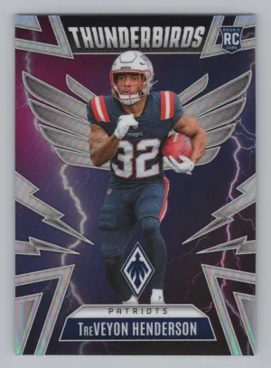 TreVeyon Henderson RC 2025 Panini Phoenix Thunderbirds New England Patriots