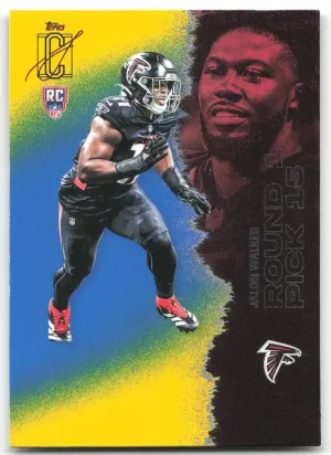 Jalon Walker Rookie 2025 Topps Signature Class Blue & Yellow Atlanta Falcons