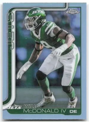 Will McDonald IV 2025 Topps Chrome Topps Refractor New York Jets