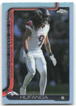 Talanoa Hufanga 2025 Topps Chrome Refractor Denver Broncos