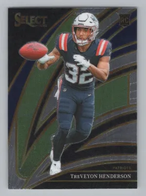 TreVeyon Henderson RC 2025 Panini Select New England Patriots