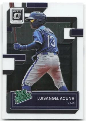 Luisangel Acuna 2022 Donruss Optic Rated Prospects Texas Rangers