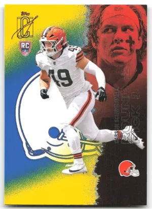 Carson Schwesinger Rookie 2025 Topps Signature Class Blue & Yellow Browns