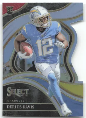 Derius Davis Rookie 2023 Panini Select Red and Yellow Prizms Die Cuts
