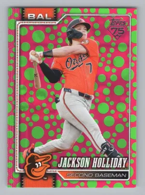 Jackson Holliday 2026 Topps Holiday Polka Dots Green / Pink Orioles
