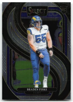 Braden Fiske RC 2024 Panini Select Rams