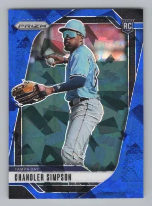Chandler Simpson Rookie 2025 Panini Prizm Blue Ice Prizms Tampa Bay Rays