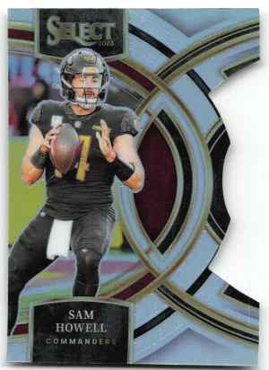 Sam Howell 2023 Panini Select Silver Prizms Die Cuts Washington Commanders