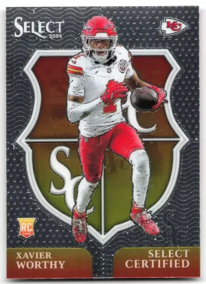 Xavier Worthy 2024 Panini Select Select Certified Rookies Chiefs