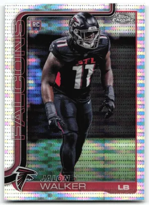 Jalon Walker Rookie 2025 Topps Chrome Pulsar Refractor Atlanta Falcons