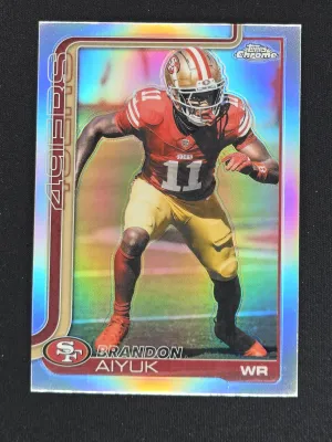 Brandon Aiyuk 2025 Topps Chrome Refractor San Francisco 49ers