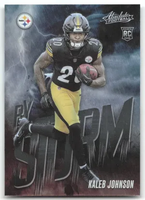 Kaleb Johnson Rookie 2025 Panini Absolute By Storm Pittsburgh Steelers