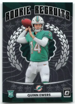 Quinn Ewers 2025 Donruss Optic Rookie Recruits Dolphins