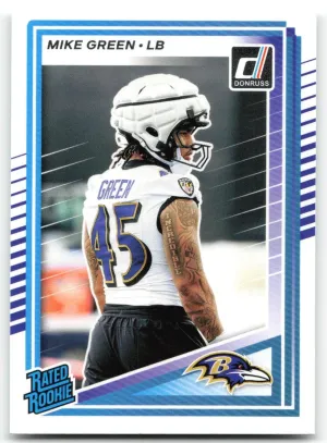 Mike Green Rookie 2025 Donruss Baltimore Ravens