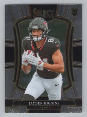 Jayden Higgins Rookie 2025 Panini Select Houston Texans