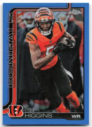 Tee Higgins 2025 Topps Chrome Blue Refractor #/150 Bengals