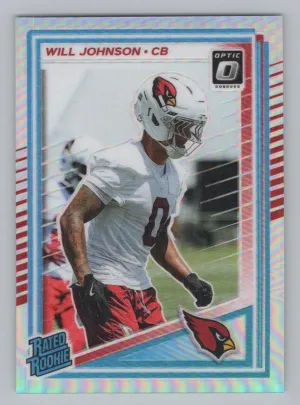 Will Johnson RC 2025 Donruss Optic Holo Arizona Cardinals