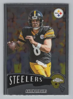 Aaron Rodgers Topps 2025 Chrome Throwback Pittsburgh Steelers