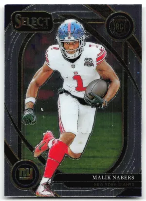 Malik Nabers RC 2024 Panini Select Giants