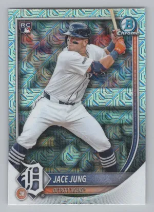 Jace Jung RC 2025 Bowman Chrome Mojo Refractor Detroit Tigers