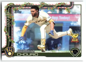 Jackson Chourio 2025 Topps Holiday Milwaukee Brewers