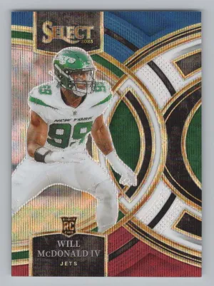 Will McDonald IV Rookie 2023 Panini Select Tri-Color Prizms #/225 New York Jets