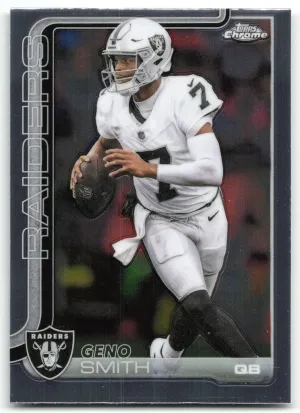 Geno Smith 2025 Topps Chrome Las Vegas Raiders