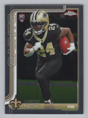 Devin Neal RC 2025 Topps Chrome New Orleans Saints