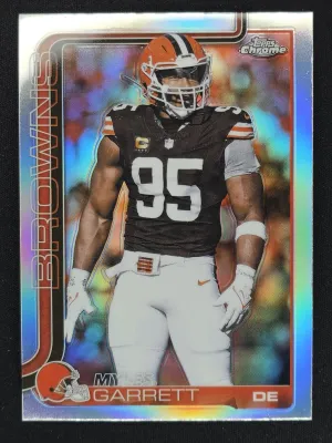 Myles Garrett 2025 Topps Chrome Refractor Cleveland Browns