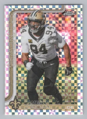 Cameron Jordan 2025 Topps Chrome X-Fractor New Orleans Saints