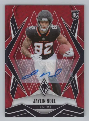 Jaylin Noel Rookie 2025 Panini Phoenix Autographs Red Prizm #/99 Texans