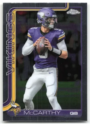 J.J. McCarthy 2025 Topps Chrome Minnesota Vikings