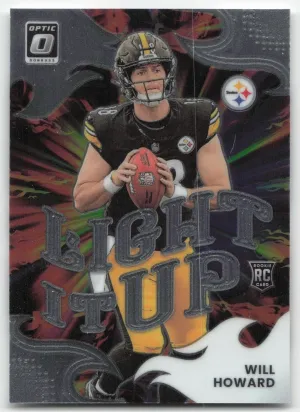 Will Howard 2025 Donruss Optic Light It Up Pittsburgh Steelers