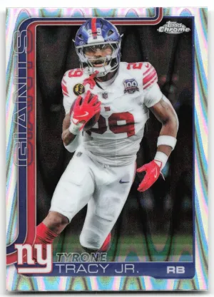 Tyrone Tracy Jr. 2025 Topps Chrome Ray Wave Refractor Giants